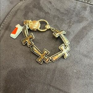 Fashion Jewelry Gold Cross Bracelet